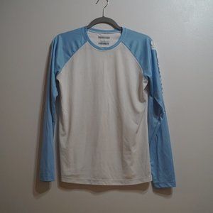Columbia Light Blue and White Baseball Long Sleeve